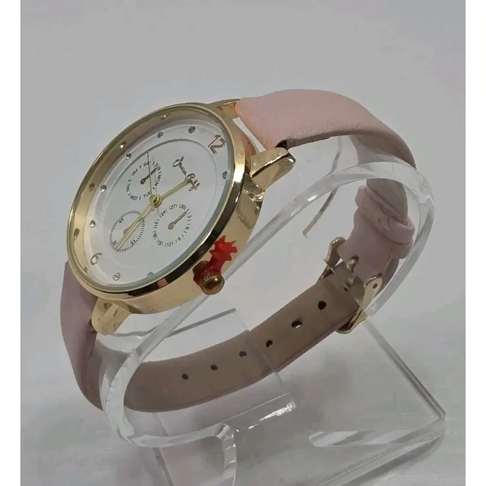 Jessica Carlyle Ladies Rose Gold Watch Pink Blush Strap 31 MM New Battery W273